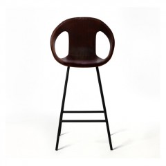 BARCHAIR 00 LEATHER BROWN     - CHAIRS, STOOLS